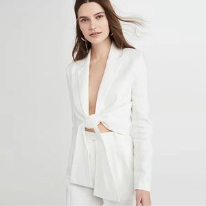 Cropped White Blazer